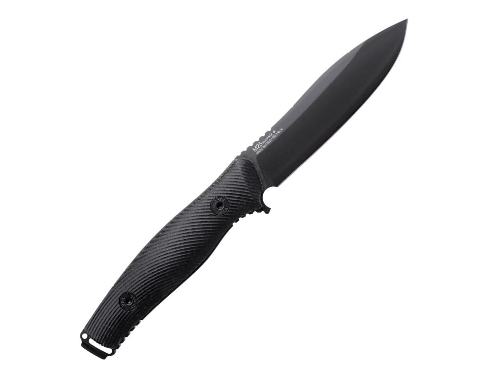 knife.bg-Фиксиран нож ANV M25 с черно DLC покритие и дръжка от Micarta - стомана Sleipner-1 тактически нож