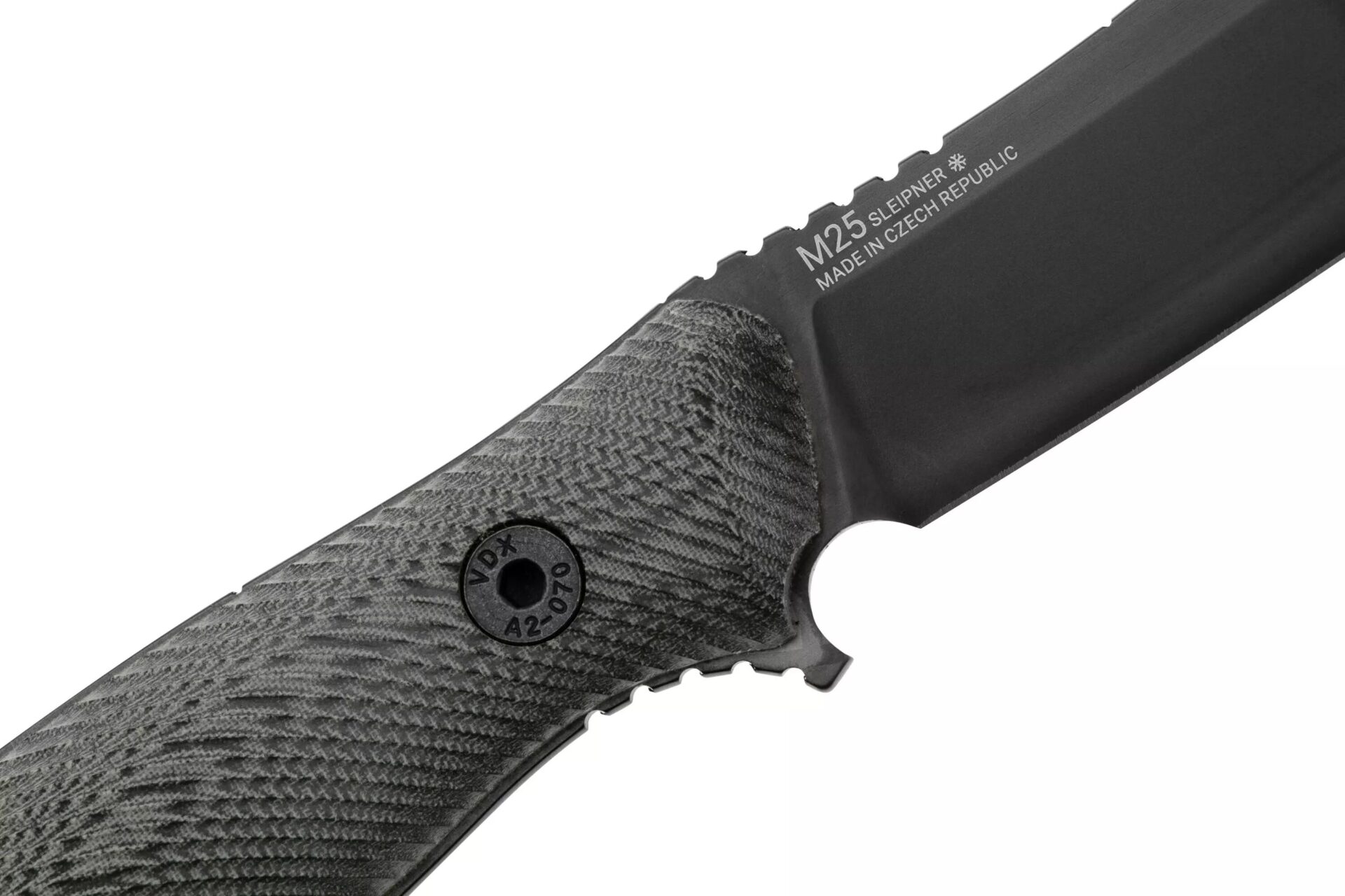 knife.bg-Фиксиран нож ANV M25 с черно DLC покритие и дръжка от Micarta - стомана Sleipner-5 бушкрафт нож anv