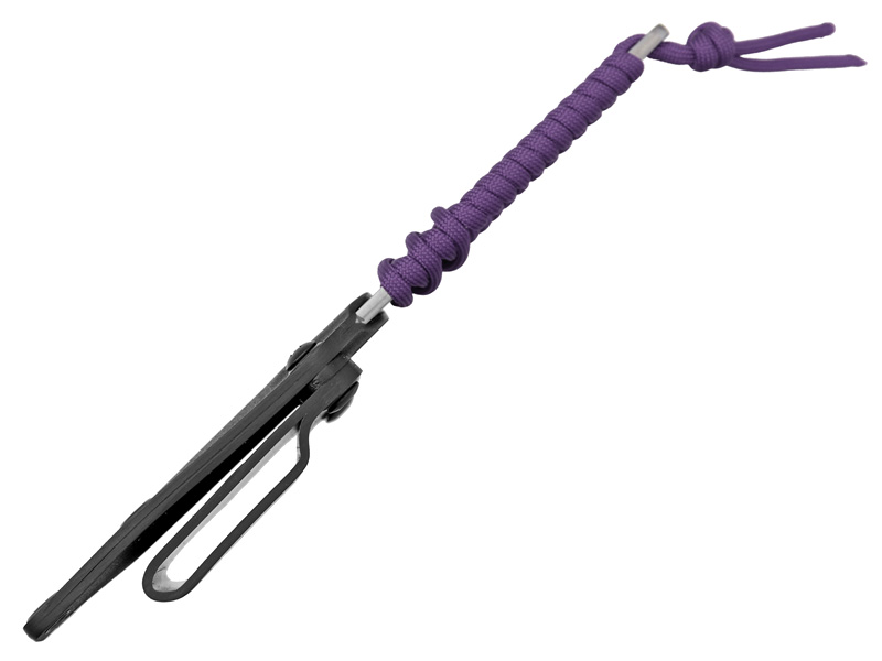 knife.bg-Минималистичен нож за оцеляване ANV P100 от цяло парче Slepiner стомана - лилав паракорд-5 anv паракорд стоманено парче