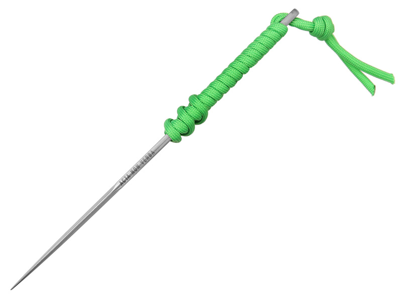 knife.bg-Минималистичен нож за оцеляване ANV P100 от цяло парче Slepiner стомана - ярко зелен паракорд-3