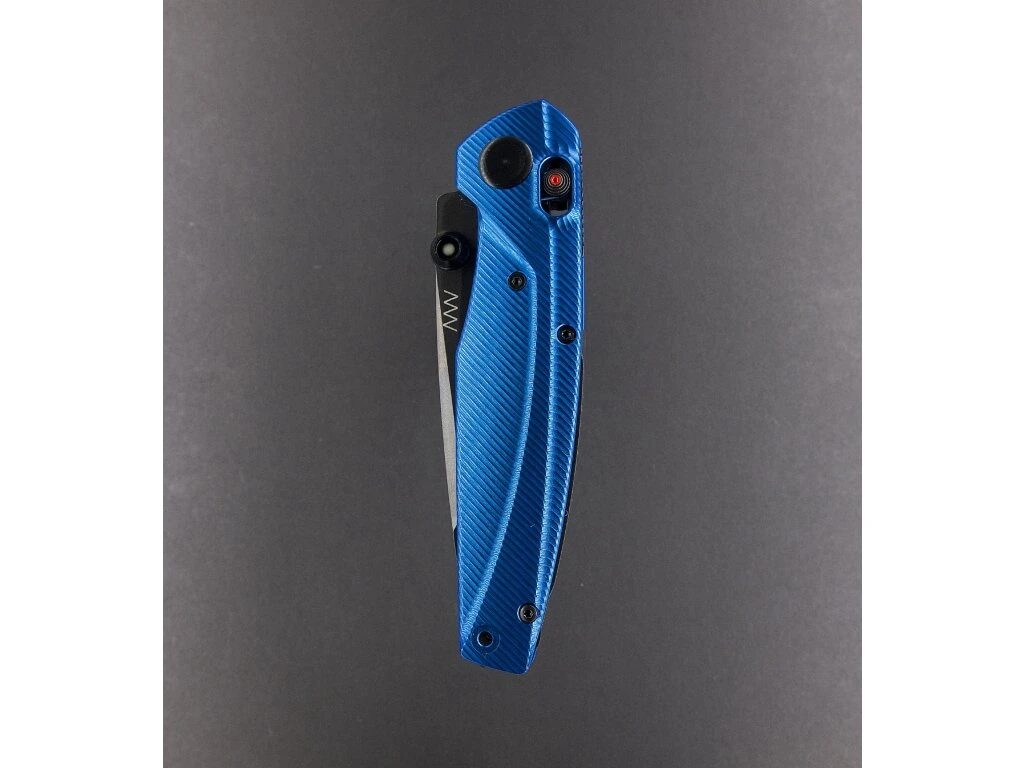 knife.bg-Сгъваем нож ANV A100 AL- ELMAX стомана с DLC покритие, син алуминий- джобен нож anv с elmax стомана