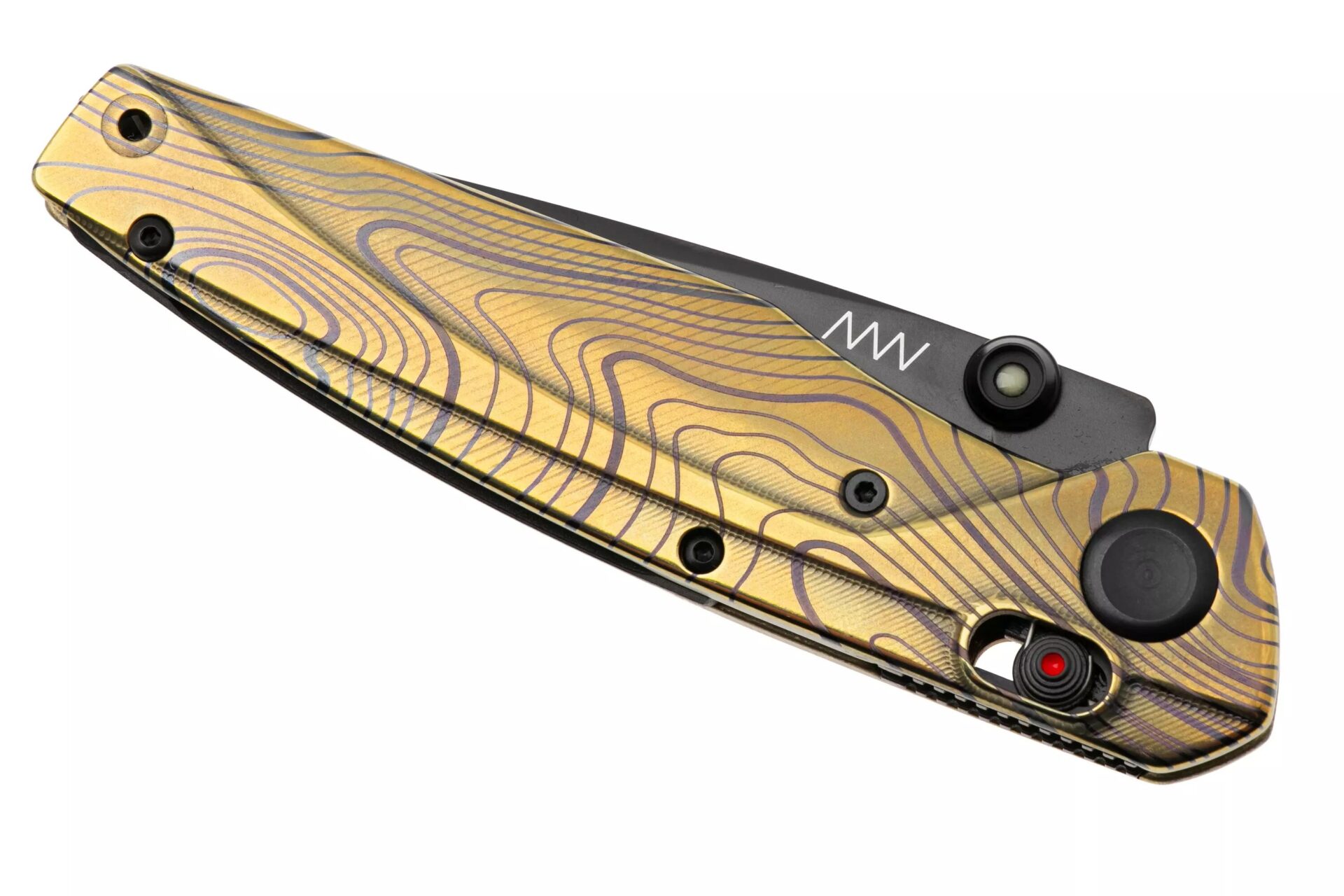 knife.bg-Сгъваем нож ANV A100 AL- ELMAX стомана с DLC покритие, титаниева дръжка -5 нож с титаниева дръжка