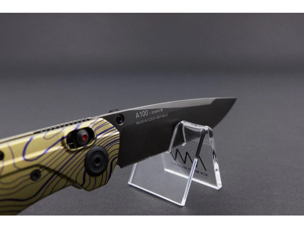 knife.bg-Сгъваем нож ANV A100 AL- ELMAX стомана с DLC покритие, титаниева дръжка -7 сгъваем нож anv