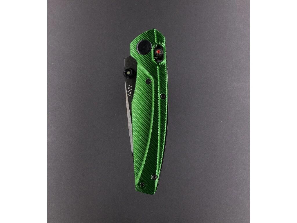 knife.bg-Сгъваем нож ANV A100 AL- ELMAX стомана с DLC покритие, зелен алуминий- сгъваем нож acta non verba