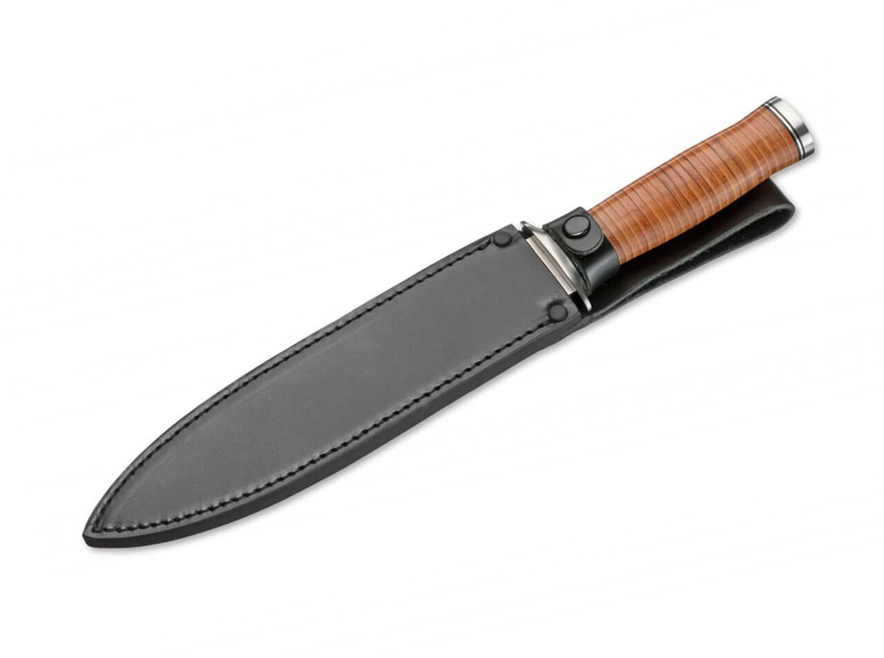 knife.bg-Boker Magnum Classic Dagger Туристически нож с фиксирано острие от 440A стомана и кожена дръжка 2