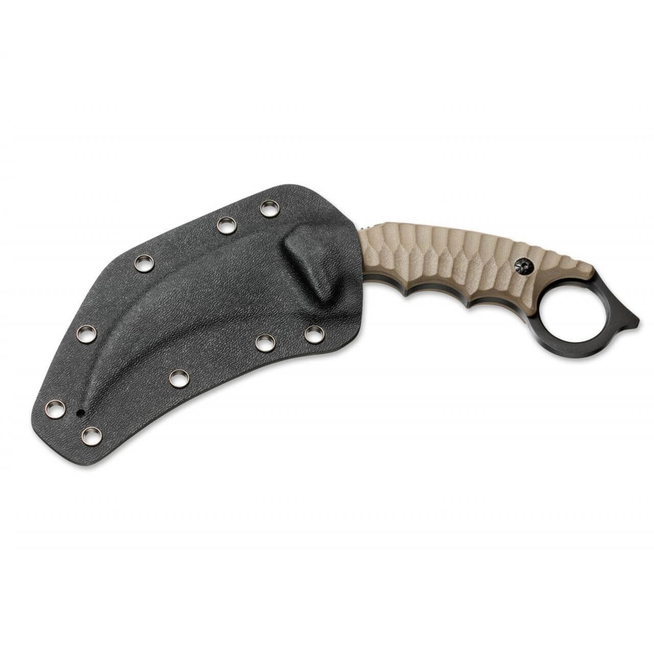 knife.bg-Boker Magnum Spike Karambit Туристически Нож с Фиксирано Острие от 440A Стомана и G10 Дръжка, Пустинен Кафяв-1 Туристически Нож - карамбит