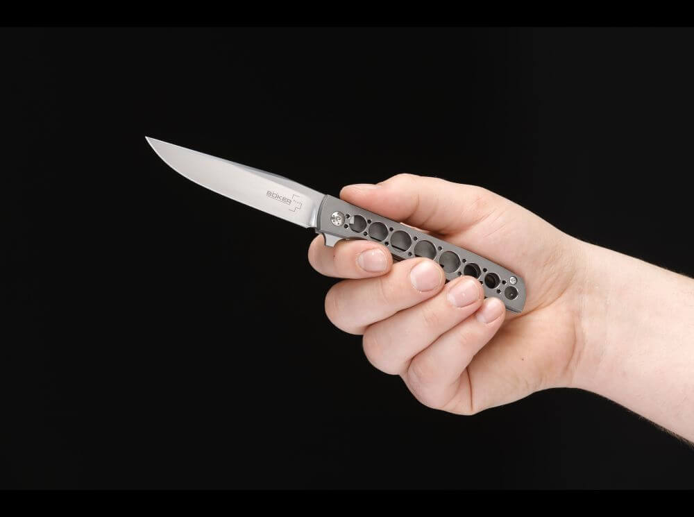 knife.bg-Boker Plus Urban Trapper Тънък и Елегантен Джобен Нож с Титаниева Дръжка и VG-10 Стомана-3