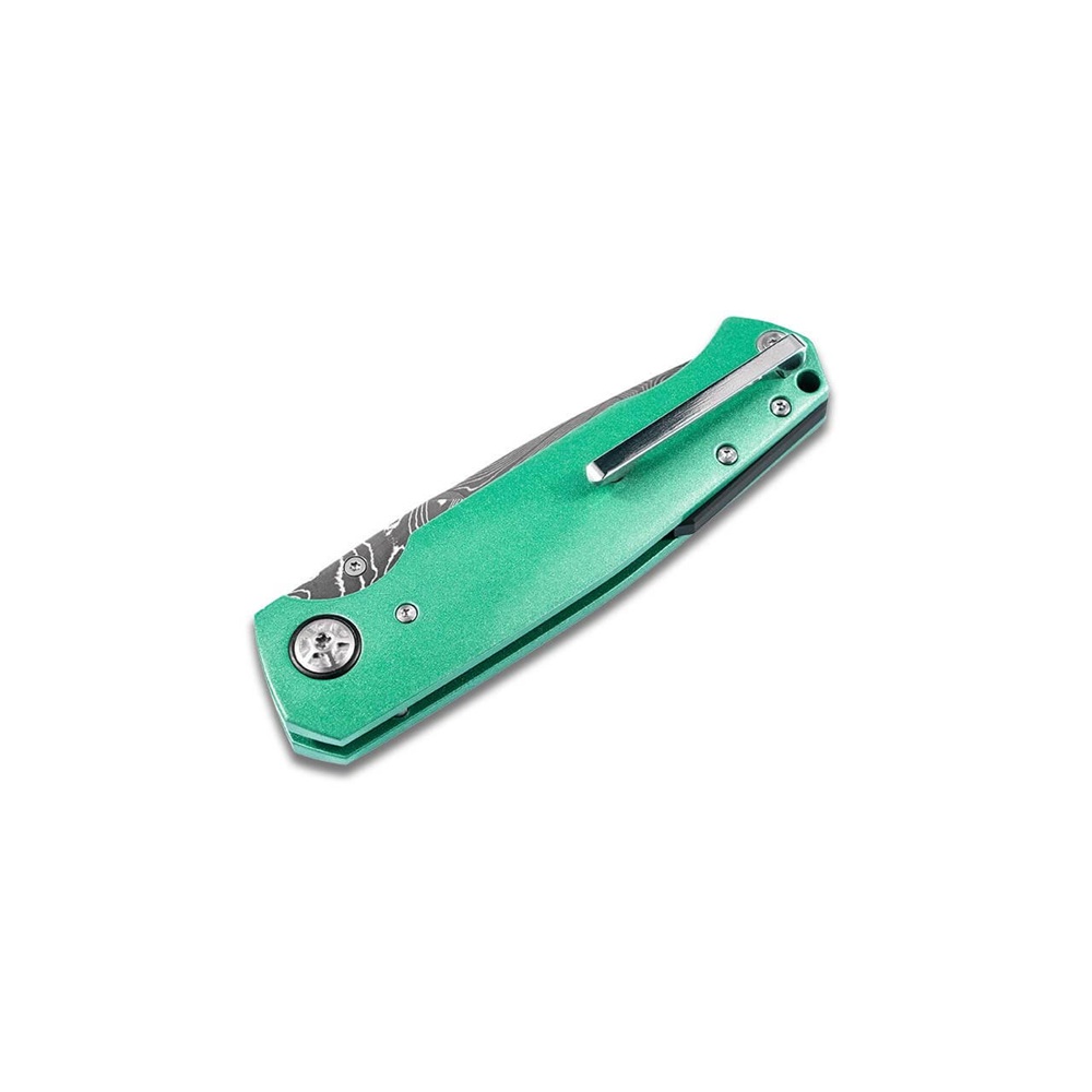 knife.bg-Boker Solingen 1969 Mach-1 Damast Сгъваем джобен нож с дамаско острие и алуминиева дръжка-1 Сгъваем джобен нож