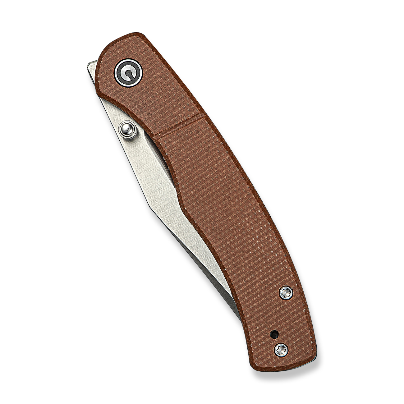 knife.bg-CIVIVI Clingman Brown Micarta Сгъваем джобен нож с Nitro-V стомана и Front Flipper 4 джобен нож civivi canva nitro-v