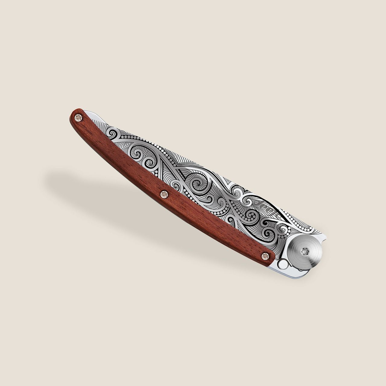 knife.bg-Deejo 37g Coral Wood Pacific Ултралек джобен нож с коралoво дърво, елегантен и практичен 3 Deejo 37g, Coral wood / Pacific