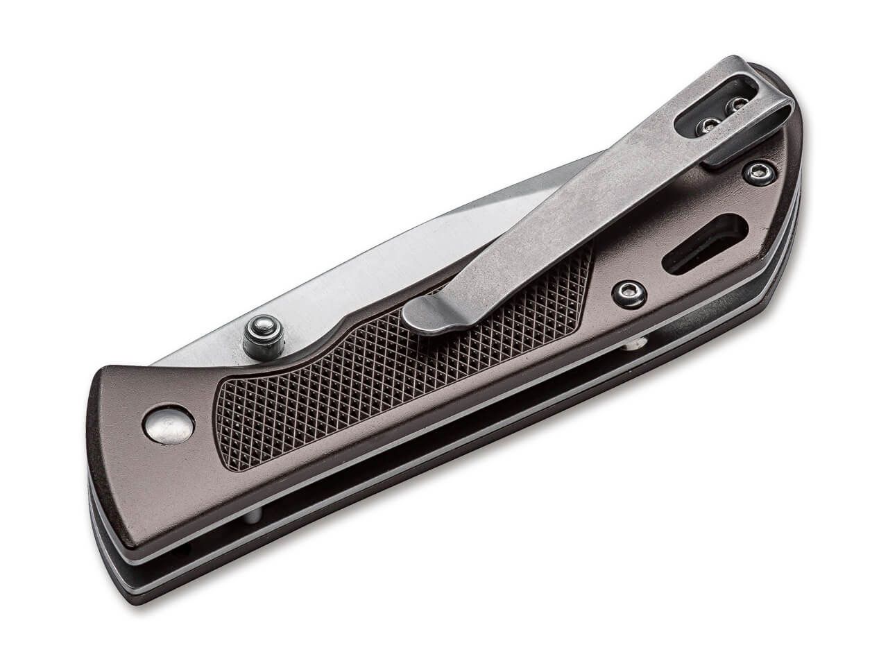 knife.bg-Джобен нож Boker Magnum Advance Checkering Dark Bronze - 440C стомана, алуминиева дръжка и Linerlock. 2