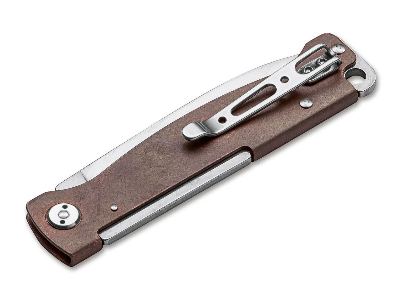 knife.bg-Джобен Нож Boker Plus Atlas Copper - Елегантен Сгъваем Нож с Медна Дръжка и 12C27 Стомана-1 Сгъваем Джобен Нож Boker с Медна Дръжка