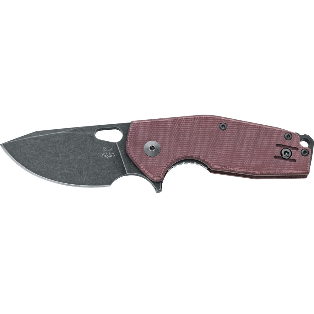 knife.bg-Fox Knives Suru Micarta Burgundy Sabbiata Сгъваем нож M398, Micarta, Кожена кания-