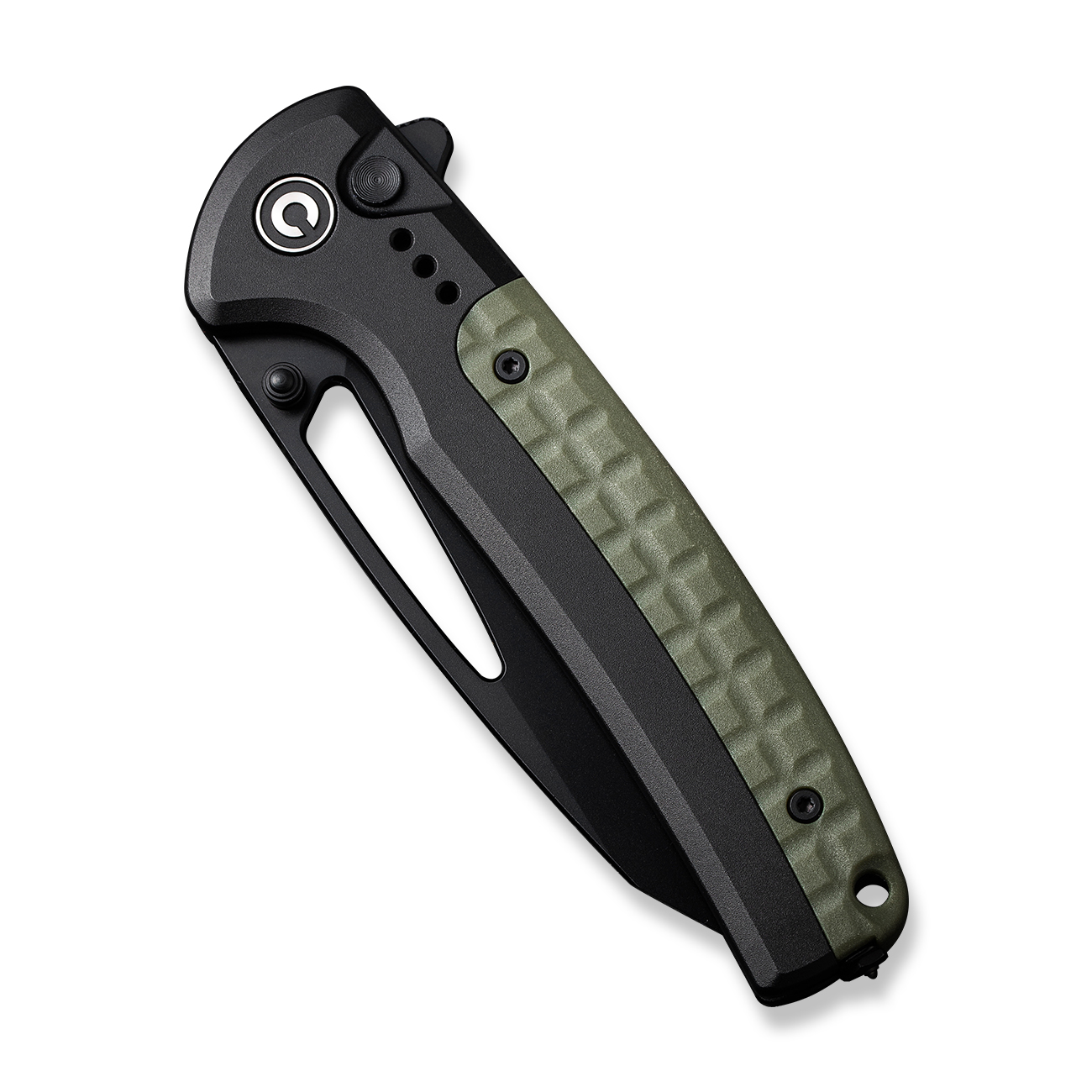 knife.bg-Сгъваем джобен нож CIVIVI Sentinel Strike K110, Алуминиева дръжка, Черен Зелен 4 Джобен нож CIVIVI Sentinel Strike Aluminum Black & OD Green FRN