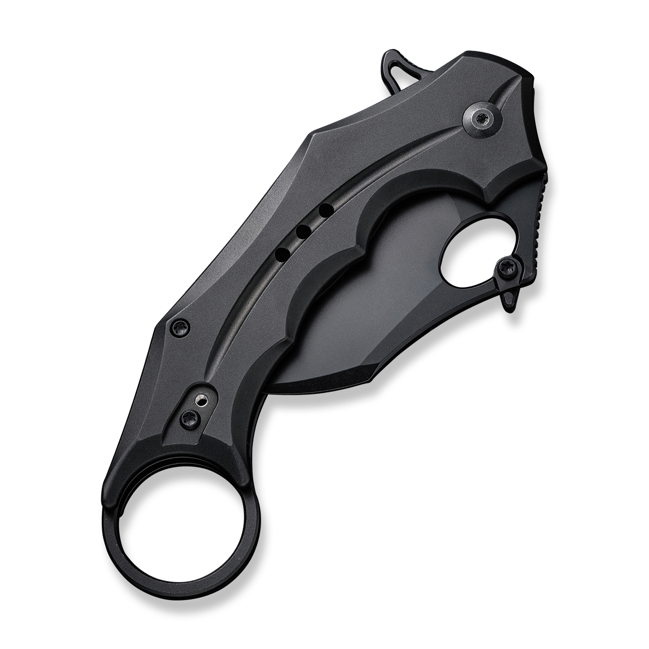 knife.bg-Сгъваем нож CIVIVI Incisor II Black Aluminum - Nitro-V стомана, Карамбит острие, Бутоново заключване-4 сгъваем нож карамабит civivi с черно острие