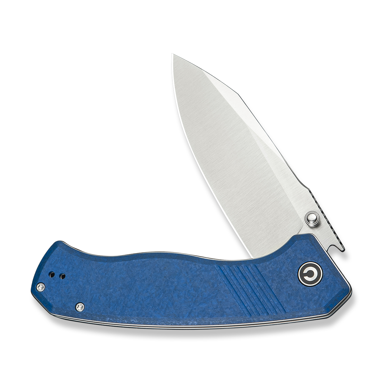 knife.bg-Сгъваем нож CIVIVI Placoid Blue Shredded G10 14C28N острие, Liner Lock заключване-5 джобен нож civivi със синя дръжка