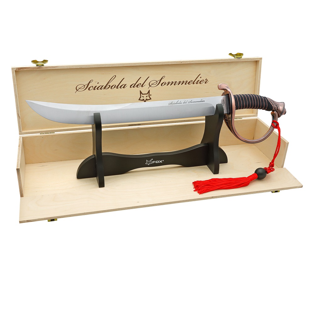 knife.bg-Сомелиерска Сабя Fox Knives Sommelier's Sabre Copper - Италианска Прецизност за Отваряне на Шампанско 2 сомелиерска сабя fox sommeliers sabre