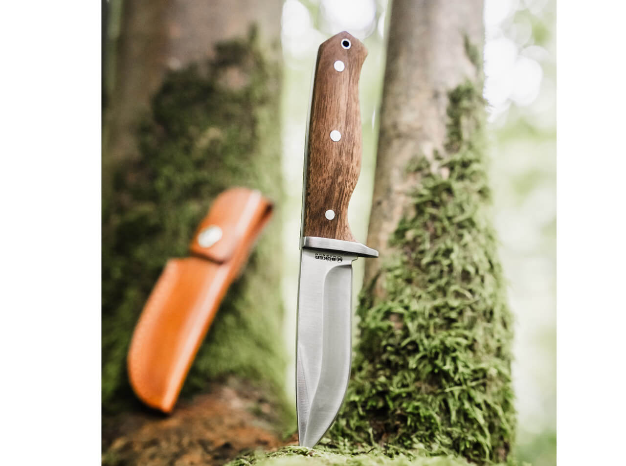 knife.bg-Туристически нож с фиксирано острие Boker Magnum Walnut Drop - 440A стомана и орехова дръжка 4 туристически нож Boker Magnum с дървена дръжка
