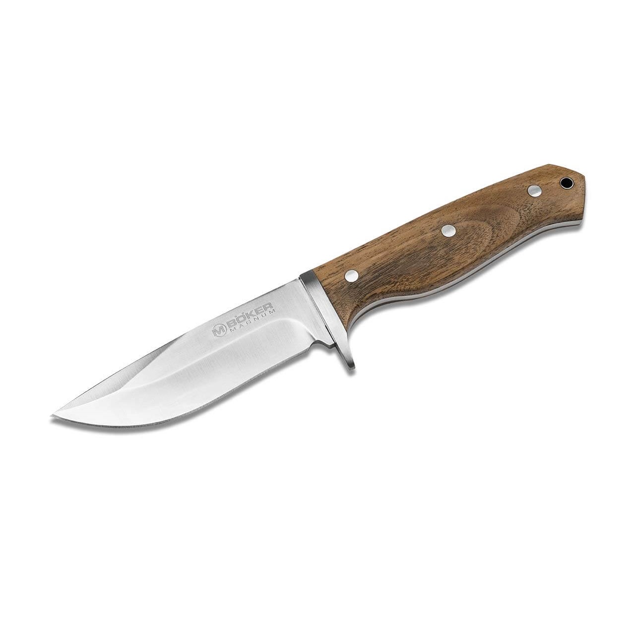 knife.bg-Туристически нож с фиксирано острие Boker Magnum Walnut Drop - 440A стомана и орехова дръжка