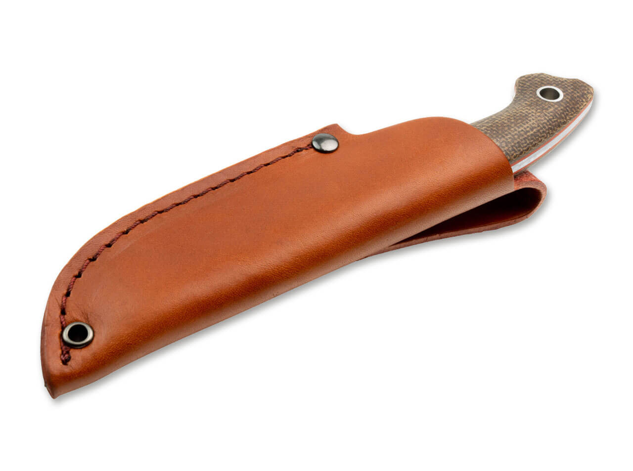 knife.bg-Туристически нож с фиксирано острие Boker Plus Nessmi Pro D2 стомана и микарта дръжка-1 Туристически нож с фиксирано острие Boker
