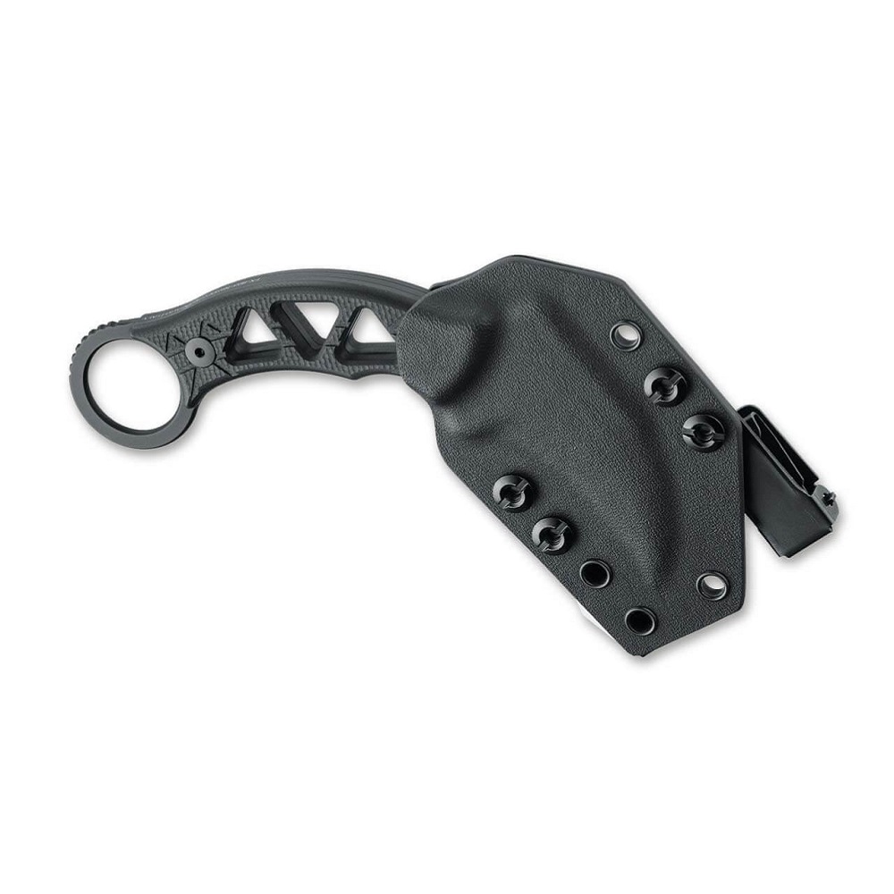 knife.bg-Туристически Нож с Фиксирано Острие Fox Knives Tribal K Fixed G10 All Black - N690Co Стомана и Kydex Кания 2