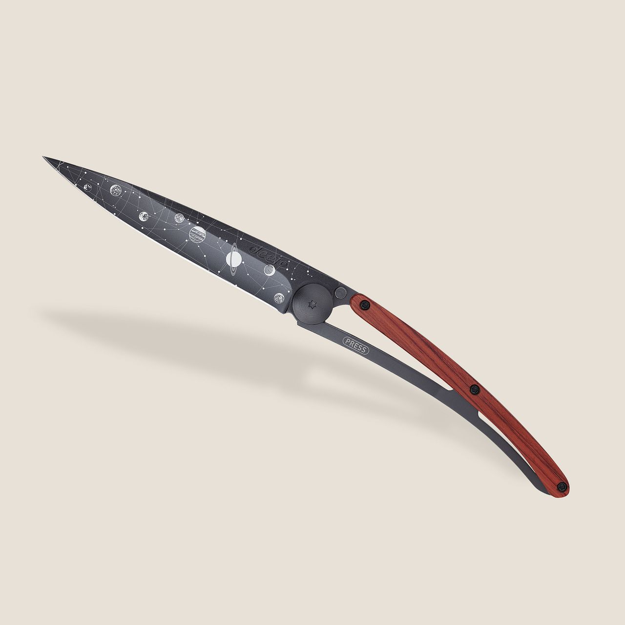 knife.bg-Ултралек джобен нож Deejo 37g Coral Wood Astro - Сгъваем нож с дървена дръжка и уникален дизайн-1 Сгъваем нож Deejo с дървена дръжка