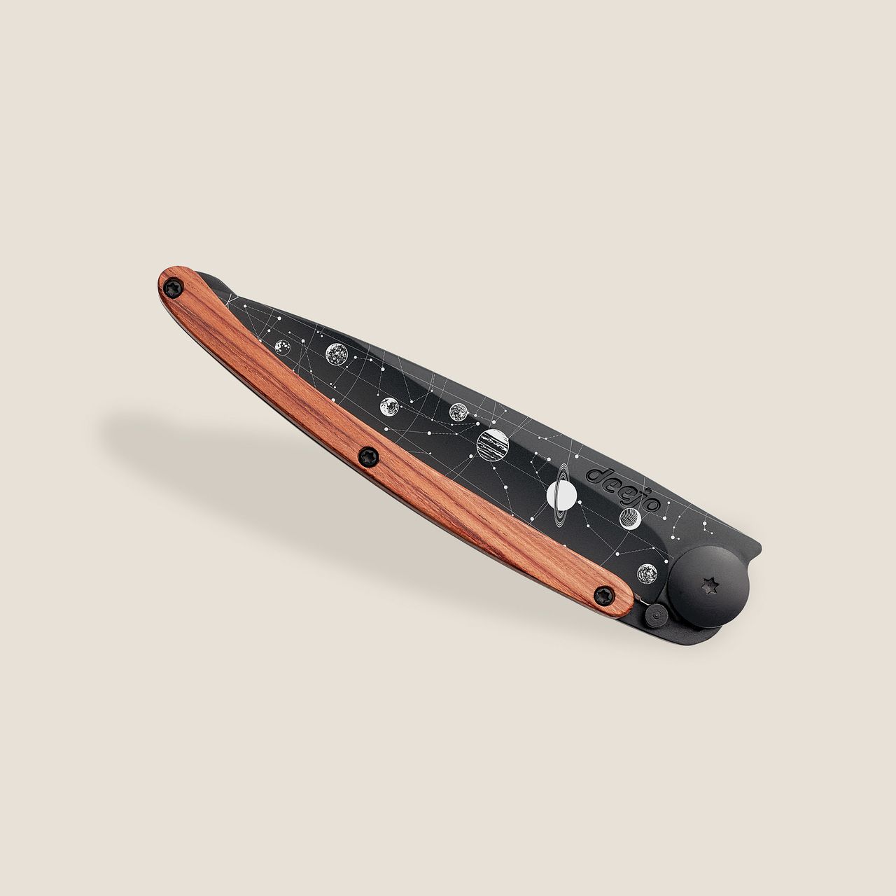 knife.bg-Ултралек джобен нож Deejo 37g Coral Wood Astro - Сгъваем нож с дървена дръжка и уникален дизайн-2 Сгъваем нож Deejo с дървена дръжка