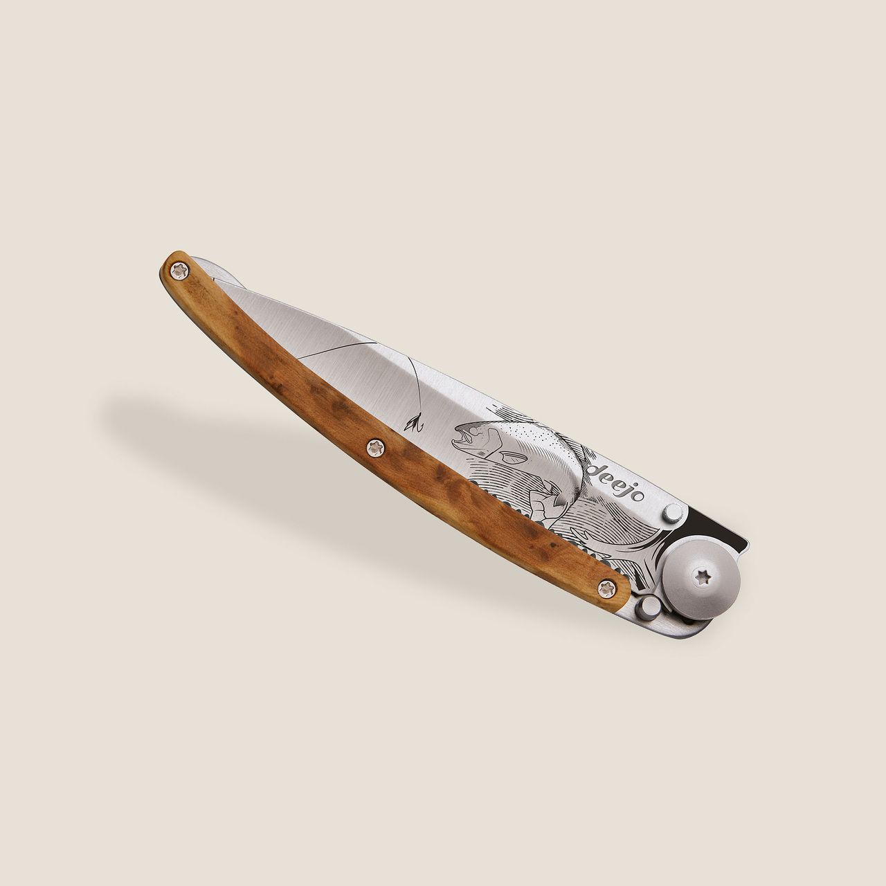 knife.bg-Ултралек Джобен Нож Deejo 37g Juniper Wood Trout - Сгъваем, Компактен и Остър-2 Сгъваем Джобен Нож Deejo