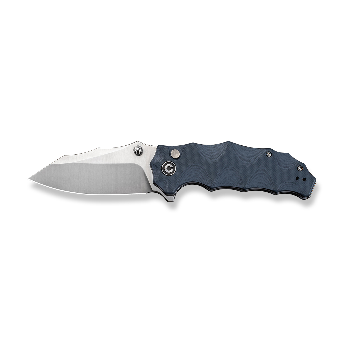 knife.bg-Джобен Нож CIVIVI Natterjack Neutral Blue G10 - 14C28N, Button Lock, Clip Point-1 сгъваем нож civivi с g10 дръжка