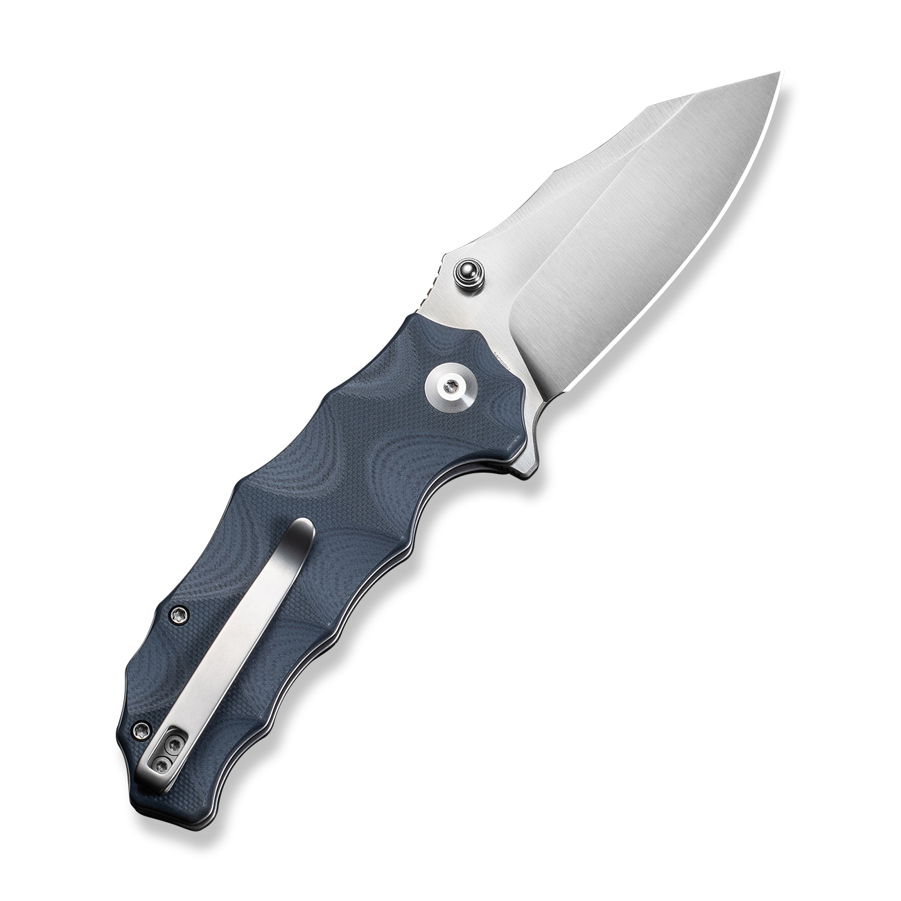 knife.bg-Джобен Нож CIVIVI Natterjack Neutral Blue G10 - 14C28N, Button Lock, Clip Point-2 сгъваем нож civivi с g10 дръжка
