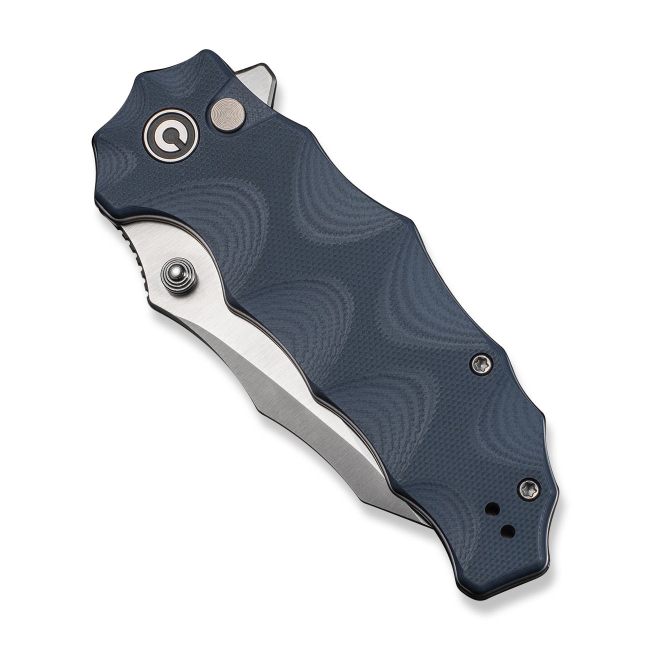 knife.bg-Джобен Нож CIVIVI Natterjack Neutral Blue G10 - 14C28N, Button Lock, Clip Point-4 сгъваем нож civivi флипер отваряне