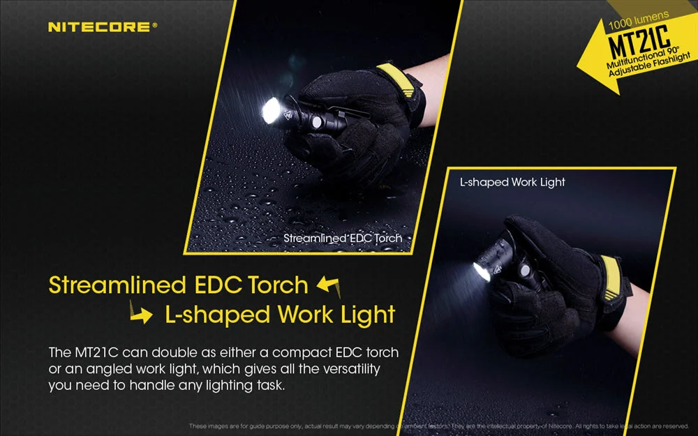 knife.bg-Многофункционален LED фенер Nitecore MT21C 1000lm с регулируем ъгъл-4 led фенер nitecore 1000 lm