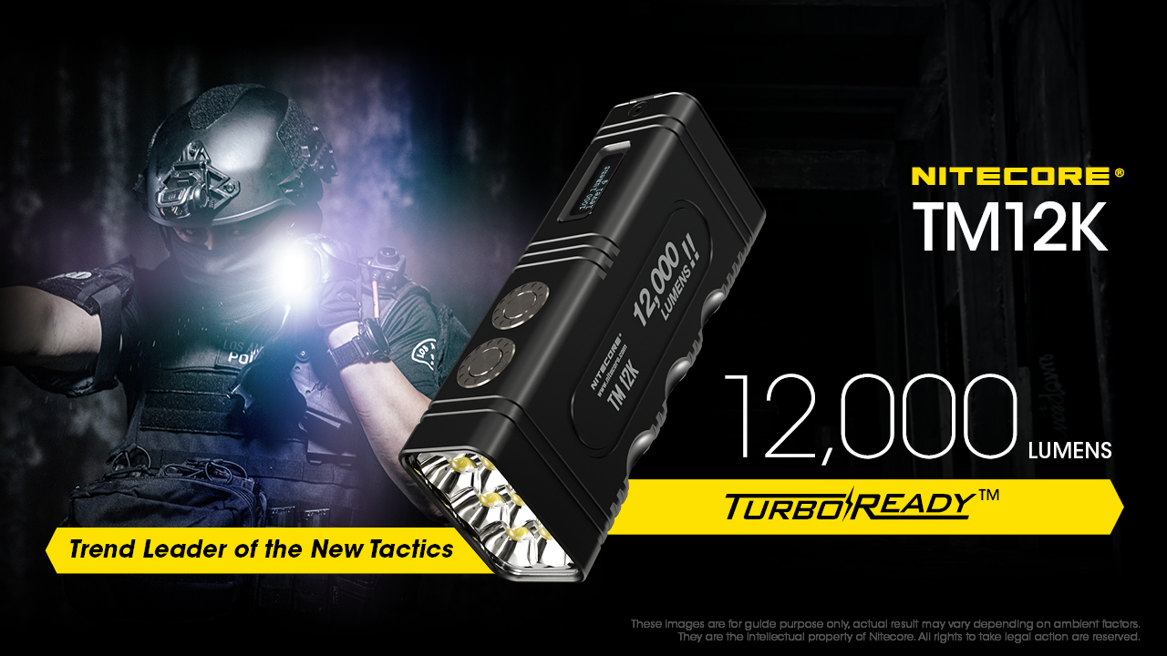 knife.bg-Тактически LED фенер Nitecore TM12K 12000lm - черен-4 knife.bg тактически лед фенер 12000 лумена