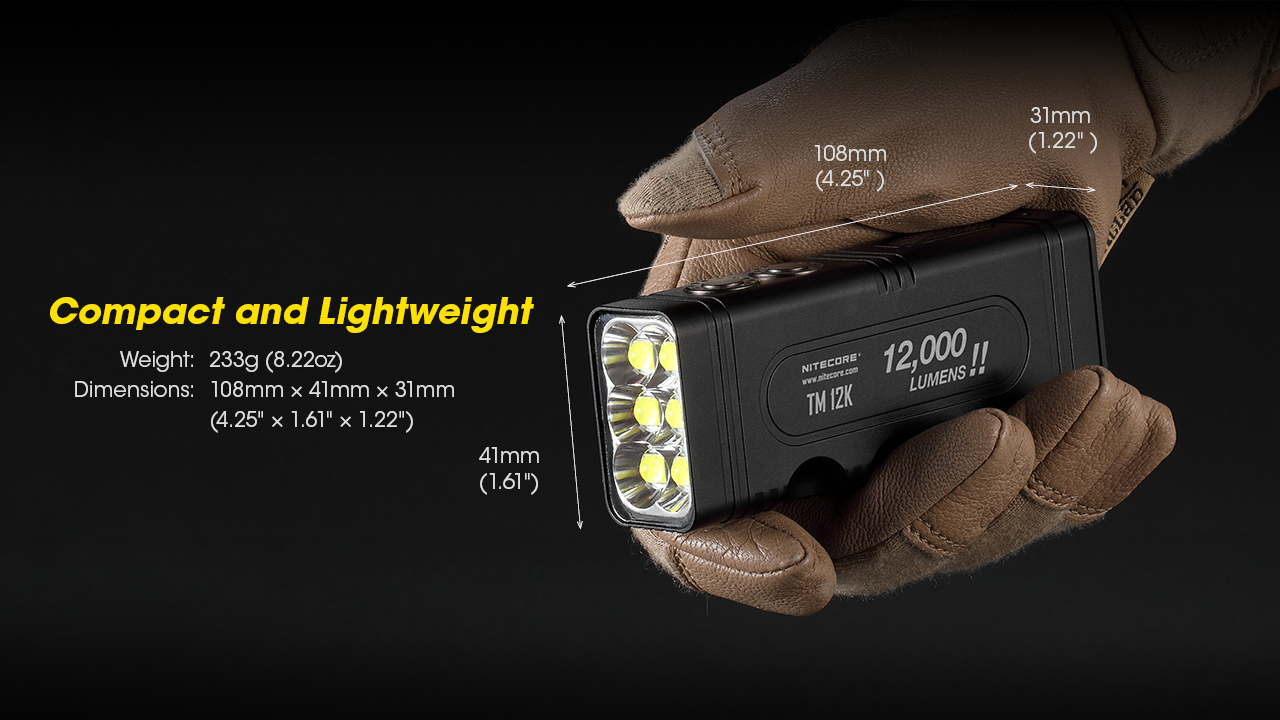 knife.bg-Тактически LED фенер Nitecore TM12K 12000lm - черен-6 knife.bg тактически лед фенер 12000 лумена