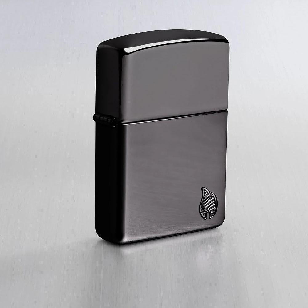 knife.bg-Запалка Zippo - Armor® High Polish Black Flame Design-4 Запалка Zippo - Armor® High Polish Black Flame Design