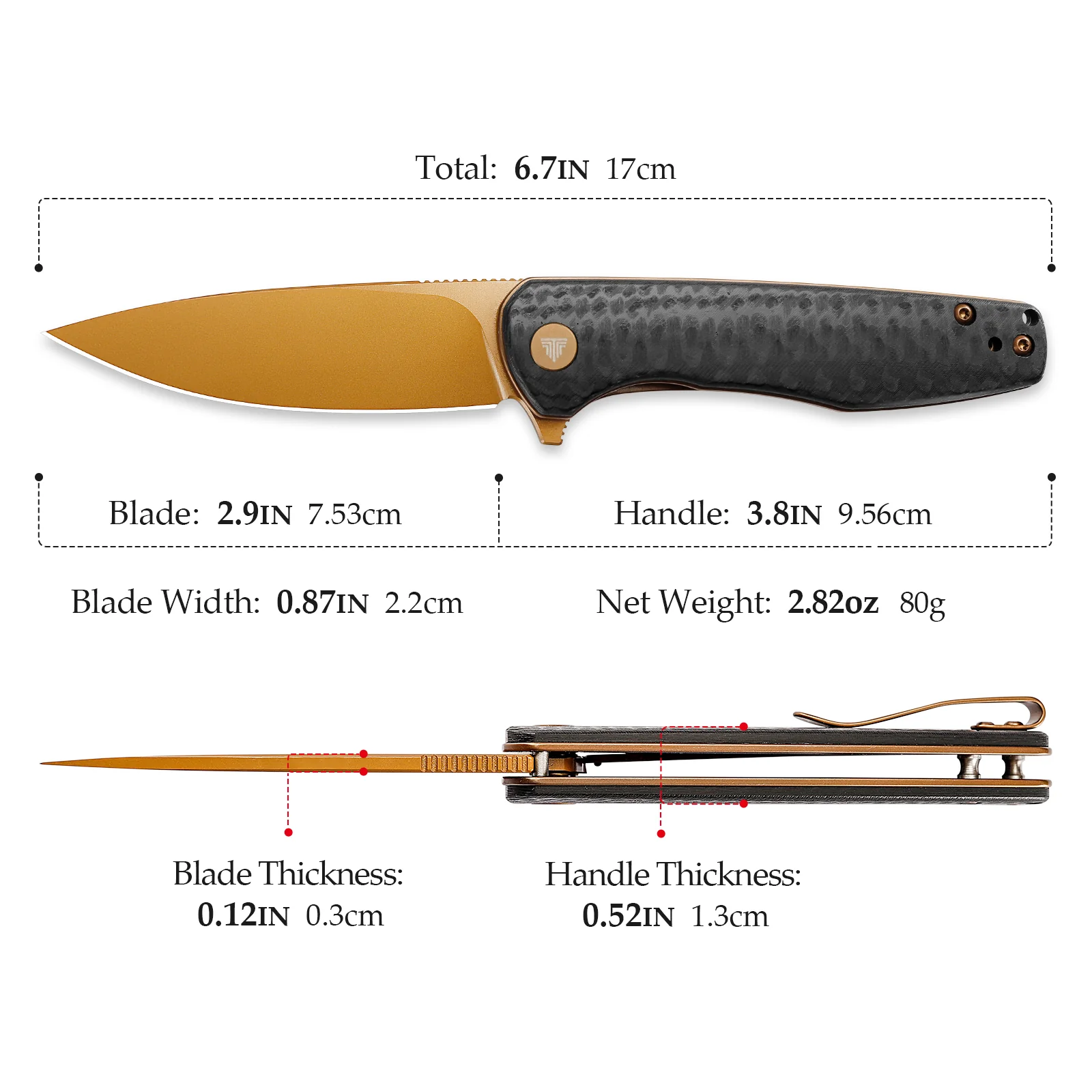 Knife.bg-EDC сгъваем нож TRIVISA Hummingbird- 14C28N Carbon Fiber G10-2 джобен сгъваем нож TRIVISA Hummingbird с карбонова дръжка