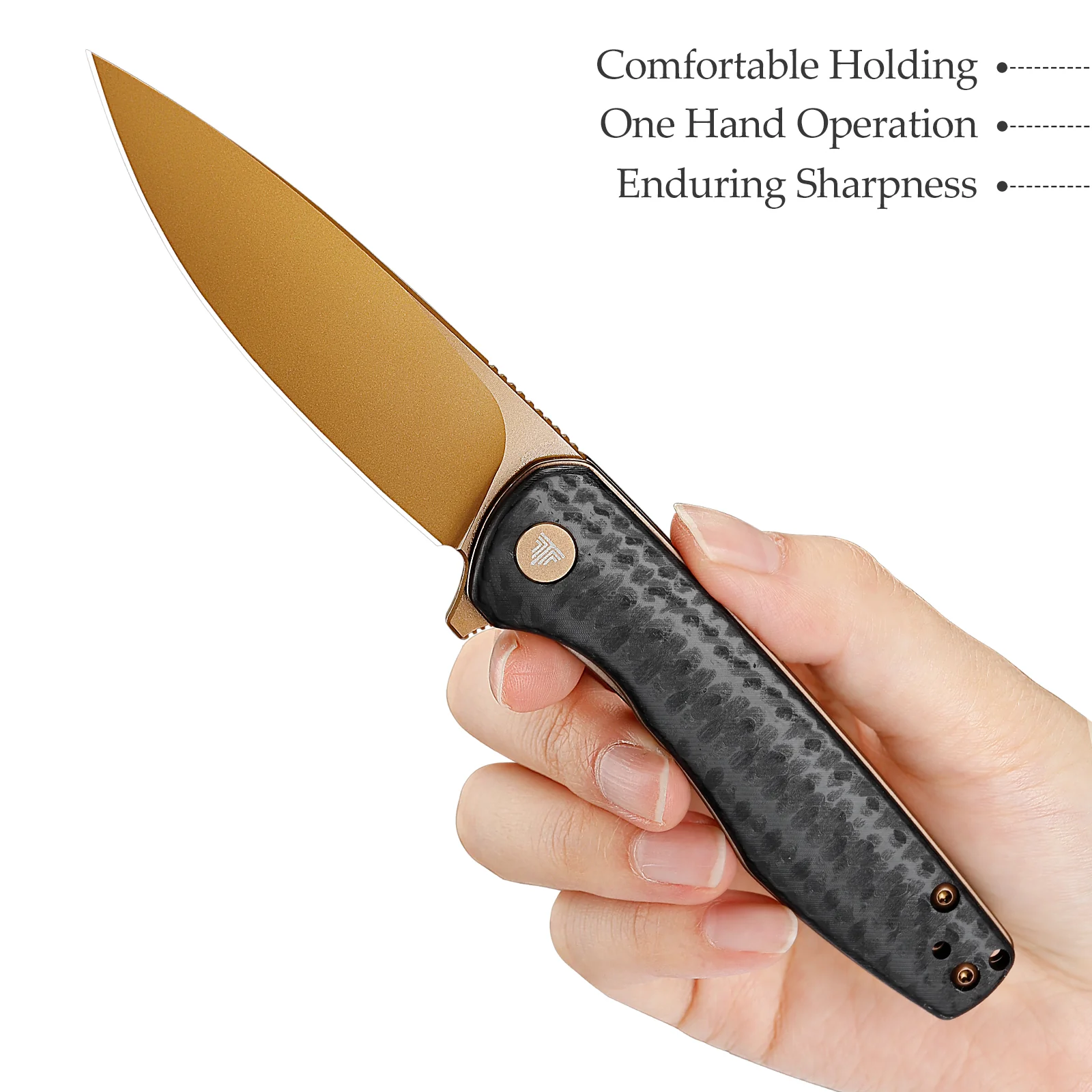 Knife.bg-EDC сгъваем нож TRIVISA Hummingbird- 14C28N Carbon Fiber G10-4 джобен сгъваем нож TRIVISA Hummingbird с карбонова дръжка