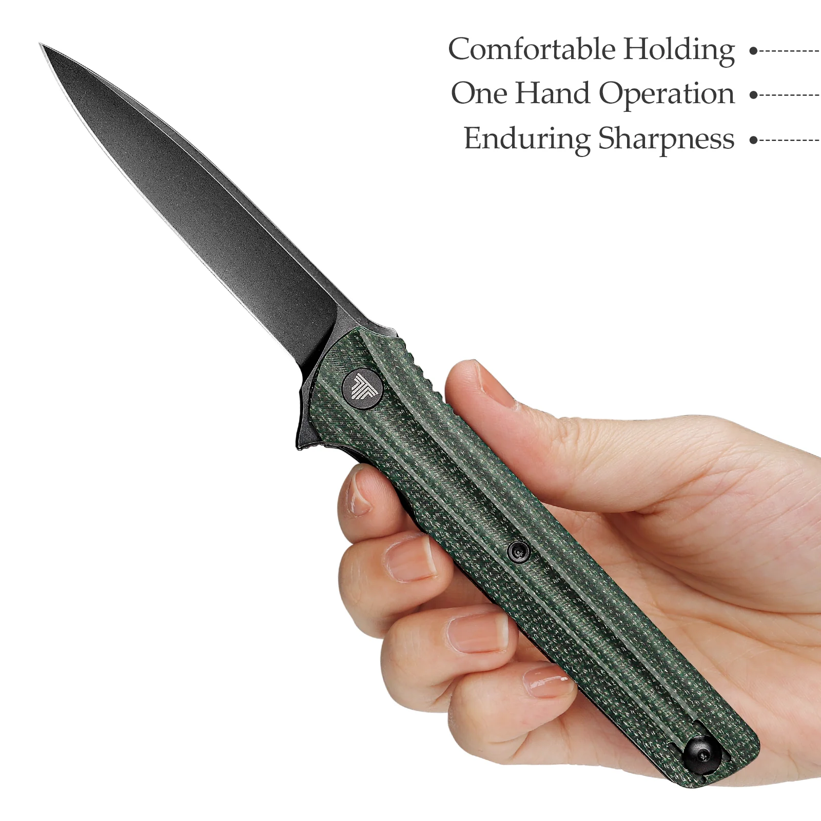 Knife.bg-Олекотен сгъваем нож TRIVISA Seagull - 14C28N Micarta-3 лек сгъваем нож TRIVISA Seagull