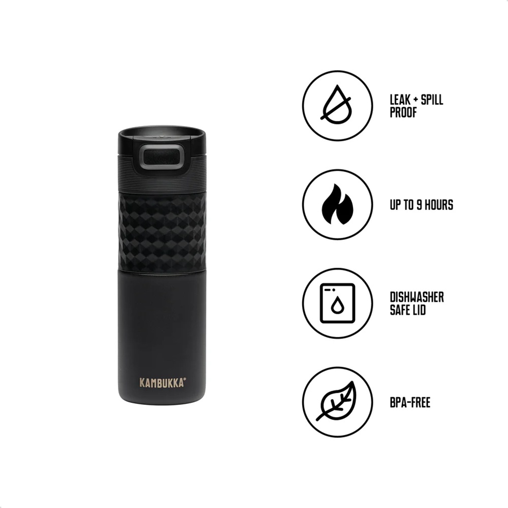 knife.bg-Термочаша Kambukka Etna Grip 500 мл - Black Velvet 4 Термочаша от неръждаема стомана Kambukka Etna Grip