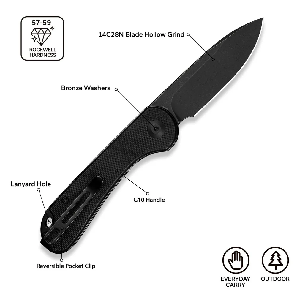 Knife.bg-Джобен нож CIVIVI Elementum Slip Joint Black G10-3 Джобен нож CIVIVI Elementum Slip Joint Black G10