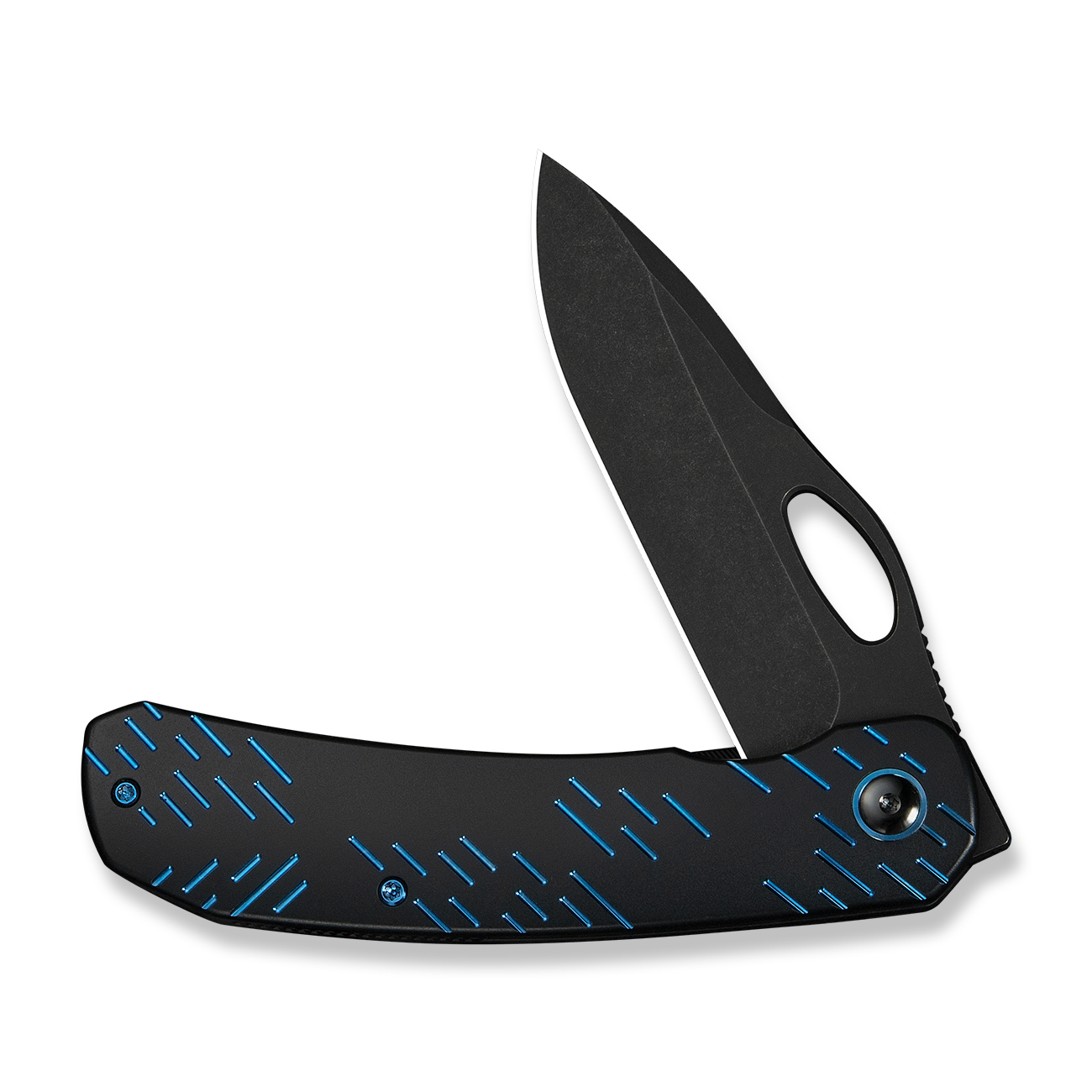 Джобен нож WE Knife Inmate с титаниева черно-синя дръжка и CPM 20CV стомана Джобен нож WE Knife Inmate с титаниева черно-синя дръжка и CPM 20CV стомана