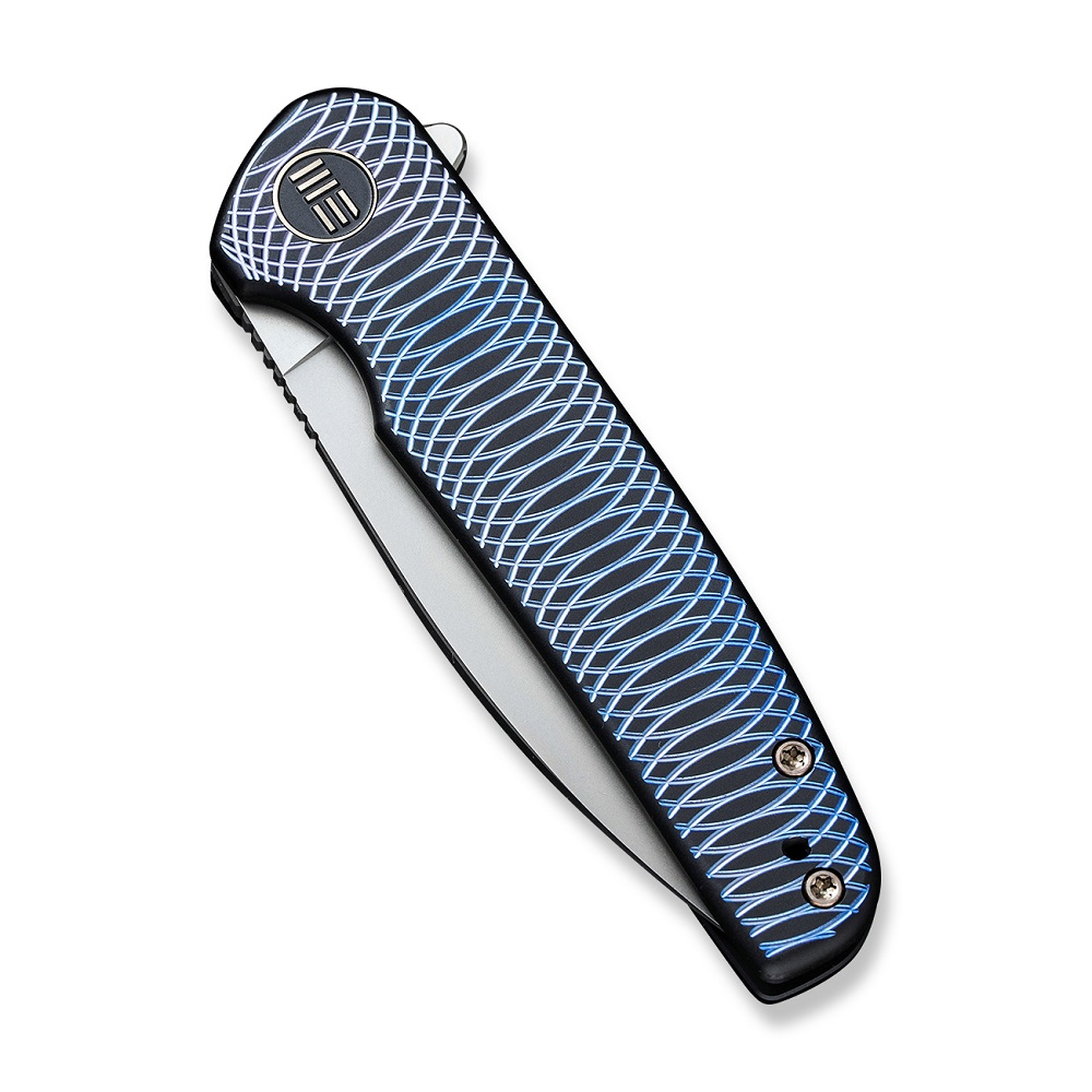 Джобен нож WE Knife Shakan с титаниева черно-синя дръжка и CPM 20CV стомана Джобен нож WE Knife Shakan с титаниева черно-синя дръжка и CPM 20CV стомана