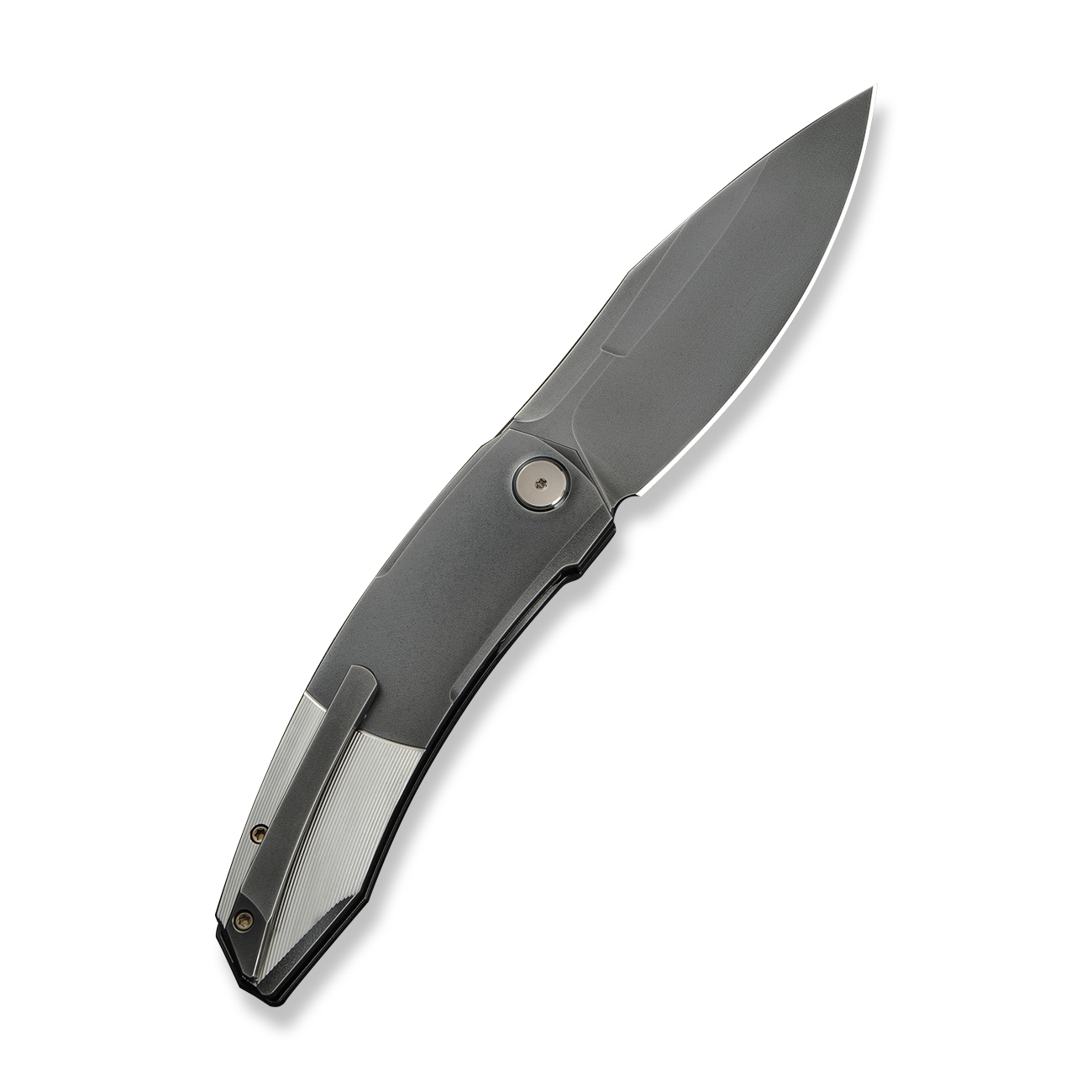 Джобен нож WE Knife Sine Wave с полирана сива титаниева дръжка и Bohler M390 стомана Джобен нож WE Knife Sine Wave с полирана сива титаниева дръжка и Bohler M390 стомана