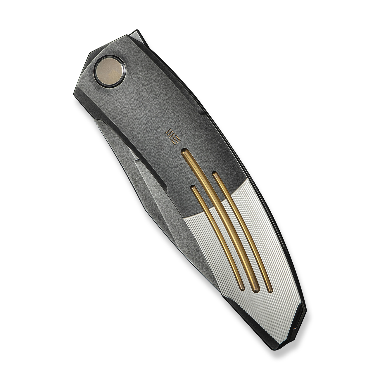 Джобен нож WE Knife Sine Wave с полирана сива титаниева дръжка и Bohler M390 стомана Джобен нож WE Knife Sine Wave с полирана сива титаниева дръжка и Bohler M390 стомана