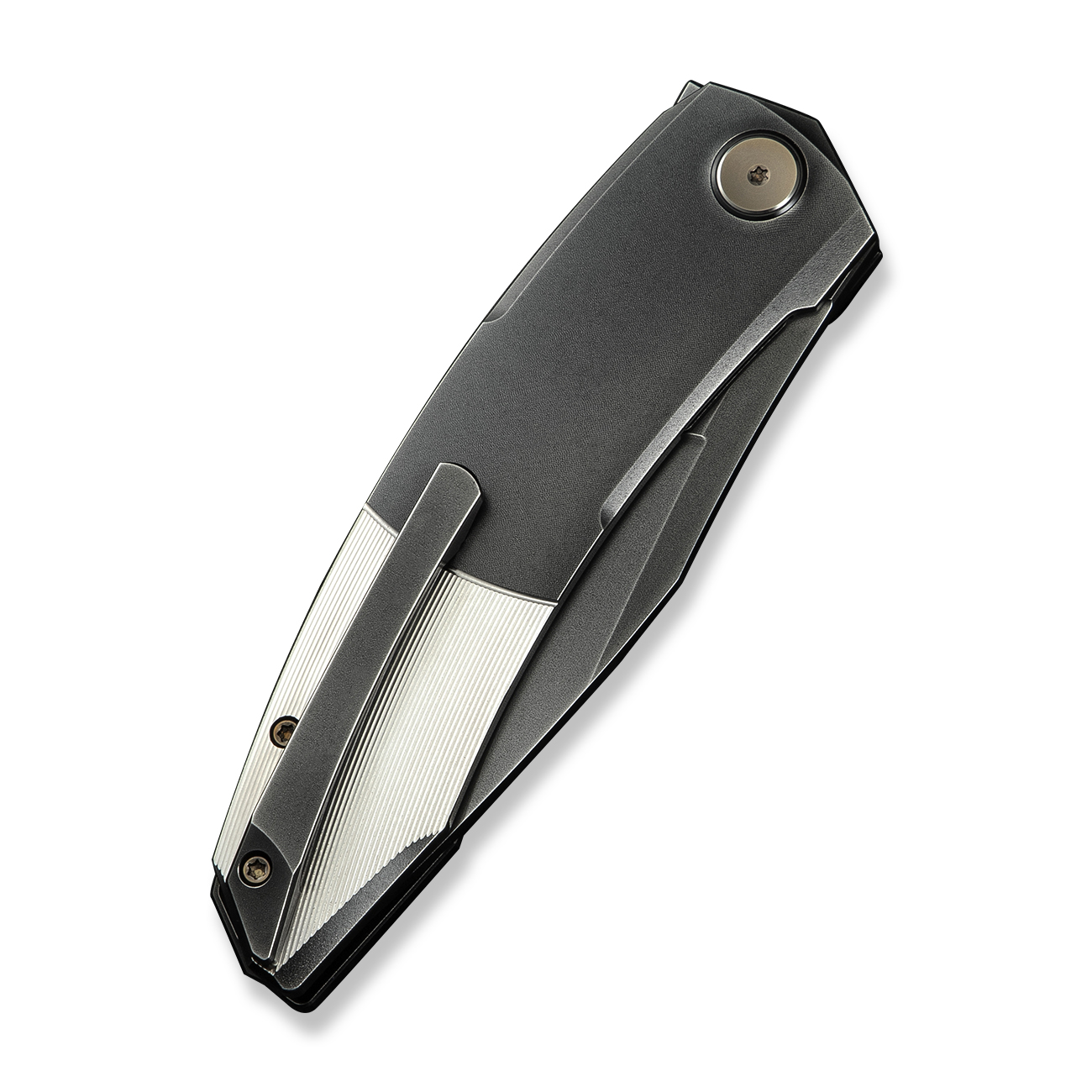 Джобен нож WE Knife Sine Wave с полирана сива титаниева дръжка и Bohler M390 стомана Джобен нож WE Knife Sine Wave с полирана сива титаниева дръжка и Bohler M390 стомана