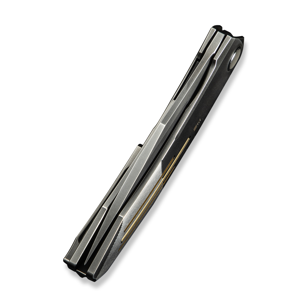 Джобен нож WE Knife Sine Wave с полирана сива титаниева дръжка и Bohler M390 стомана Джобен нож WE Knife Sine Wave с полирана сива титаниева дръжка и Bohler M390 стомана