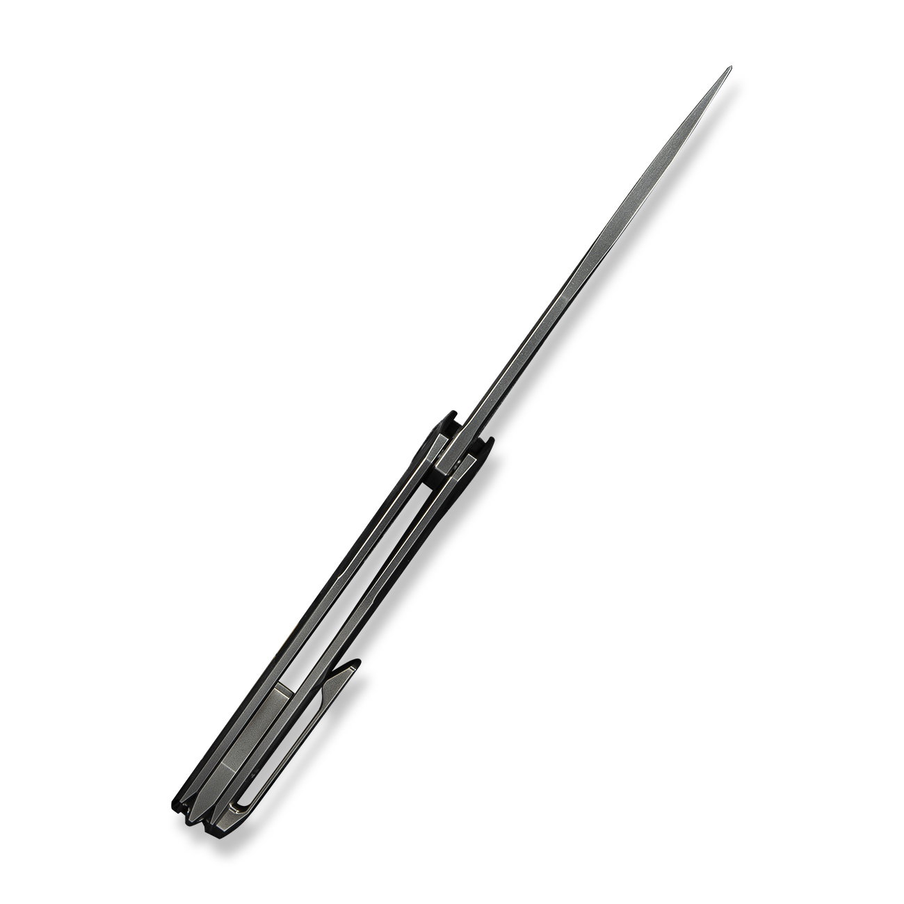 Джобен нож WE Knife Sine Wave с полирана сива титаниева дръжка и Bohler M390 стомана Джобен нож WE Knife Sine Wave с полирана сива титаниева дръжка и Bohler M390 стомана