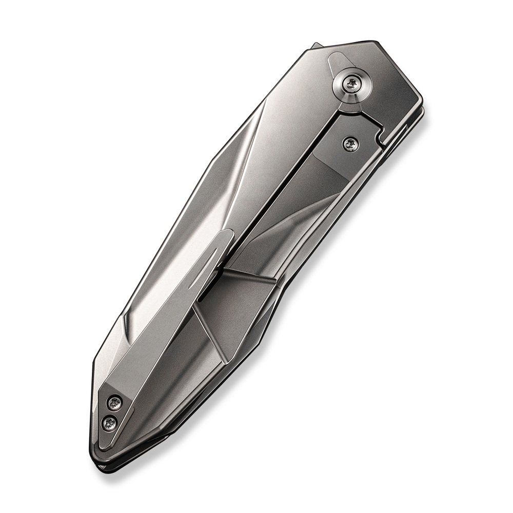 Джобен нож WE Knife Solid с полирана с бластиране титаниева дръжка и CPM 20CV стомана Джобен нож WE Knife Solid с полирана с бластиране титаниева дръжка и CPM 20CV стомана
