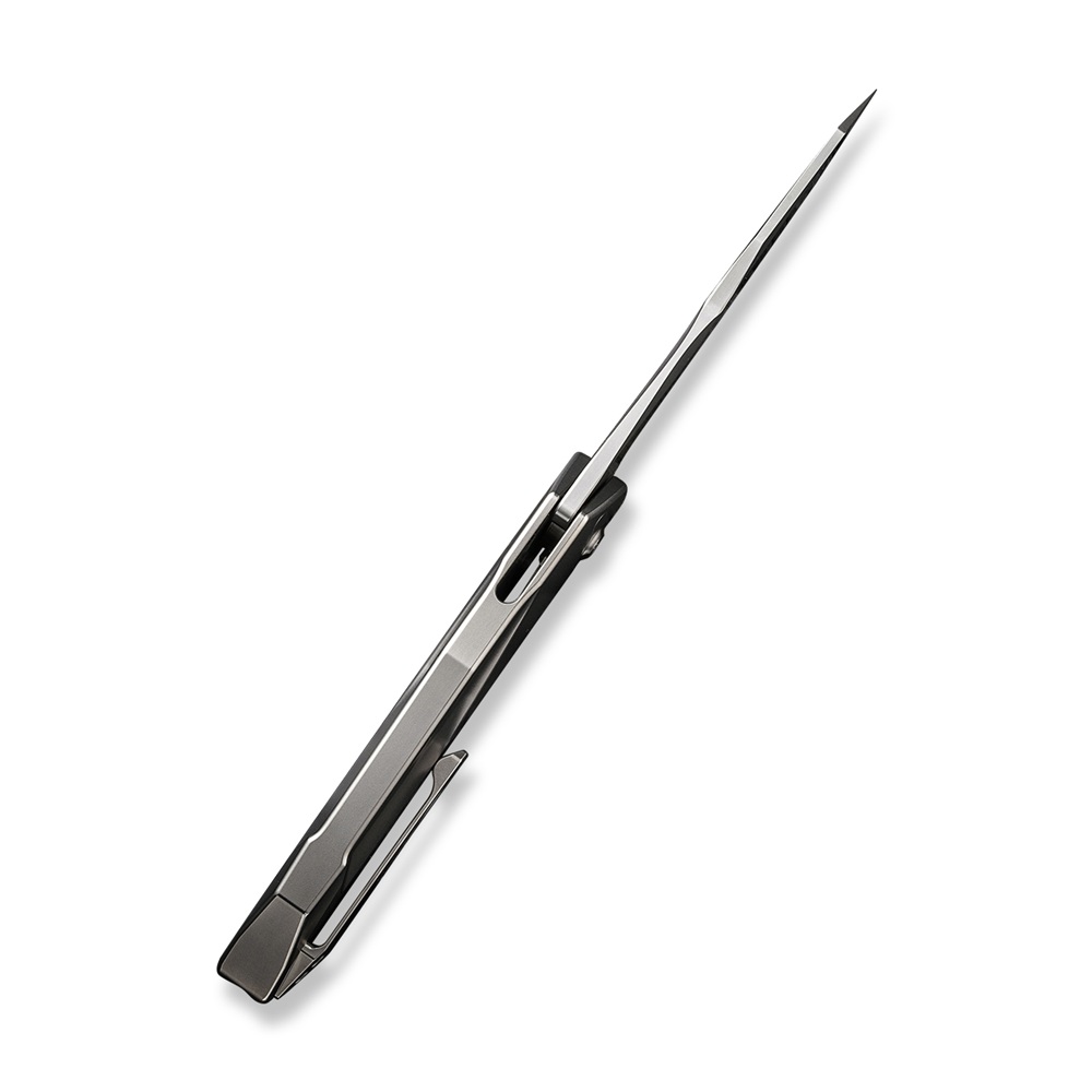 Джобен нож WE Knife Solid с полирана с бластиране титаниева дръжка и CPM 20CV стомана Джобен нож WE Knife Solid с полирана с бластиране титаниева дръжка и CPM 20CV стомана