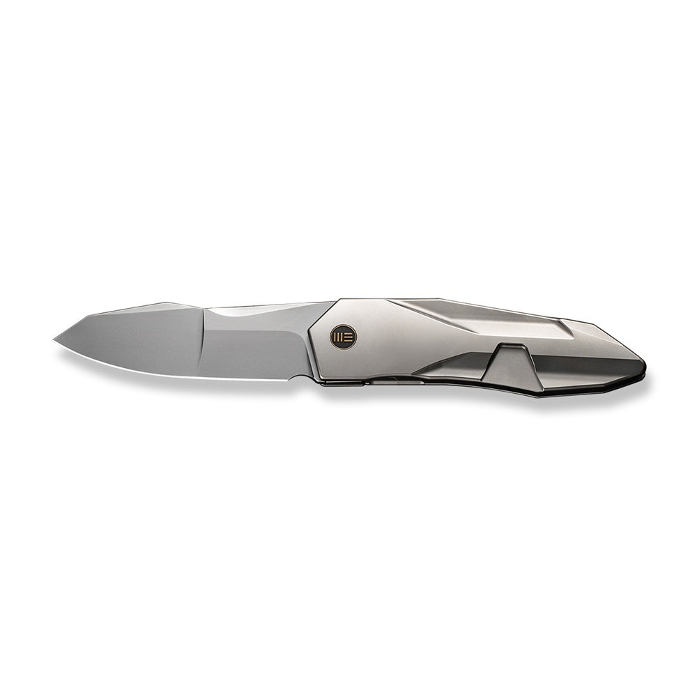 Джобен нож WE Knife Solid с полирана с бластиране титаниева дръжка и CPM 20CV стомана Джобен нож WE Knife Solid с полирана с бластиране титаниева дръжка и CPM 20CV стомана